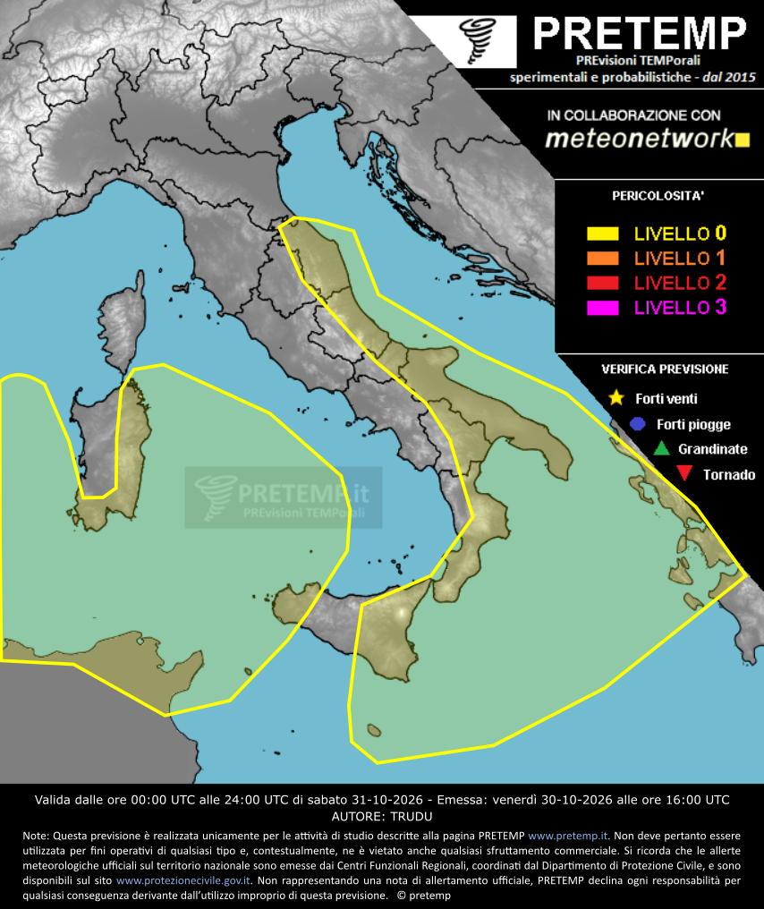 allerta meteo pretemp 31 ottobre