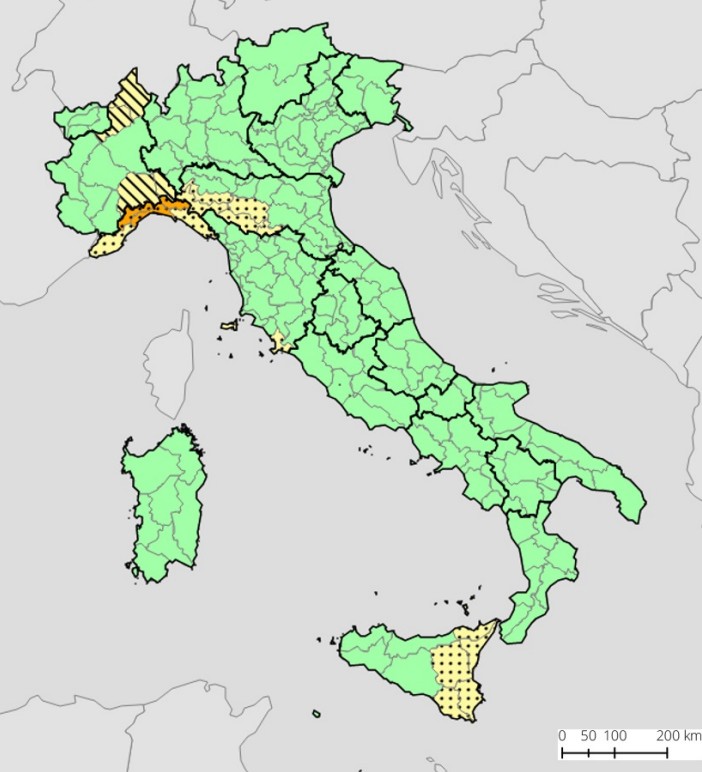 allerta meteo protezione civile bollettino criticità 18 ottobre