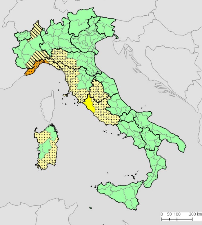 allerta meteo protezione civile bollettino criticità 20 ottobre