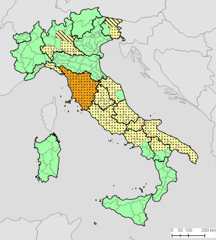 allerta meteo protezione civile bollettino criticità 8 ottobre