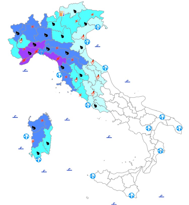allerta meteo protezione civile bollettino vigilanza 20 ottobre