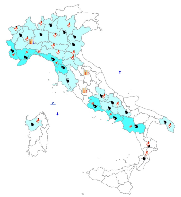 allerta meteo protezione civile bollettino vigilanza 7 ottobre
