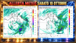 allerta meteo sabato 10 ottobre