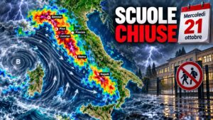 allerta meteo scuole chiuse mercoledì 21 ottobre