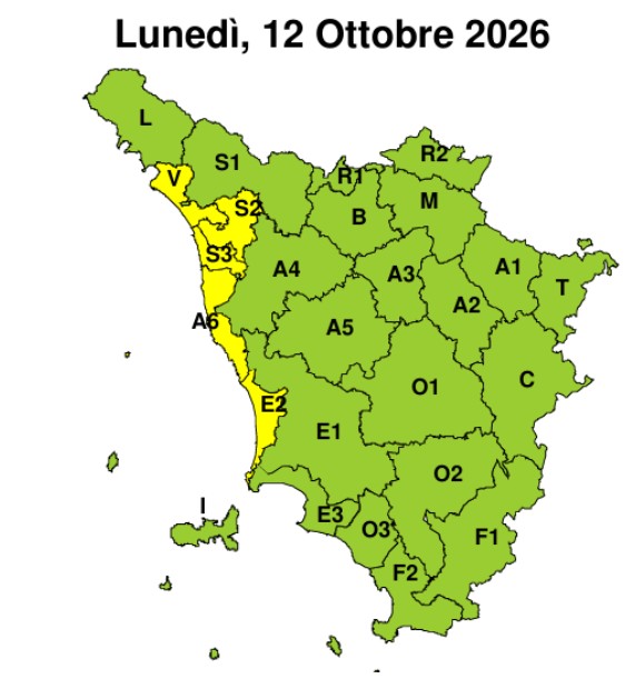 allerta meteo toscana 12 ottobre