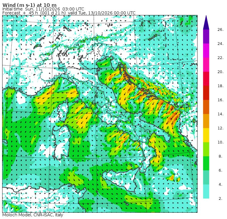allerta meteo vento lunedì sera