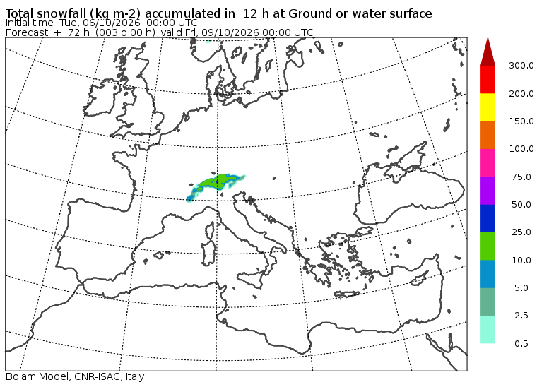 allerta neve giovedì 8 ottobre