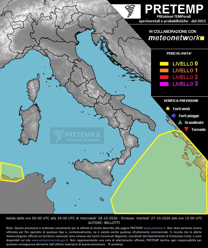 allerta pretemp 28 ottobre