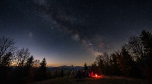 cielo buio notturno senza luna