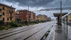 maltempo pioggia binari allagati