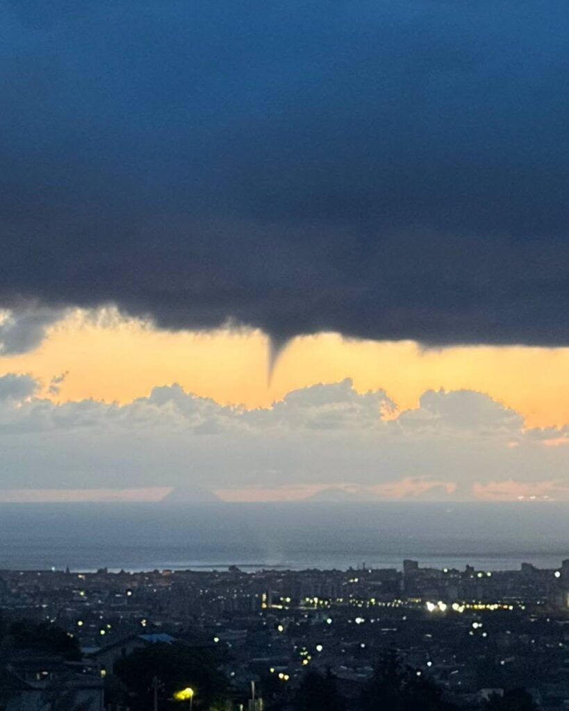 maltempo tromba marina palermo