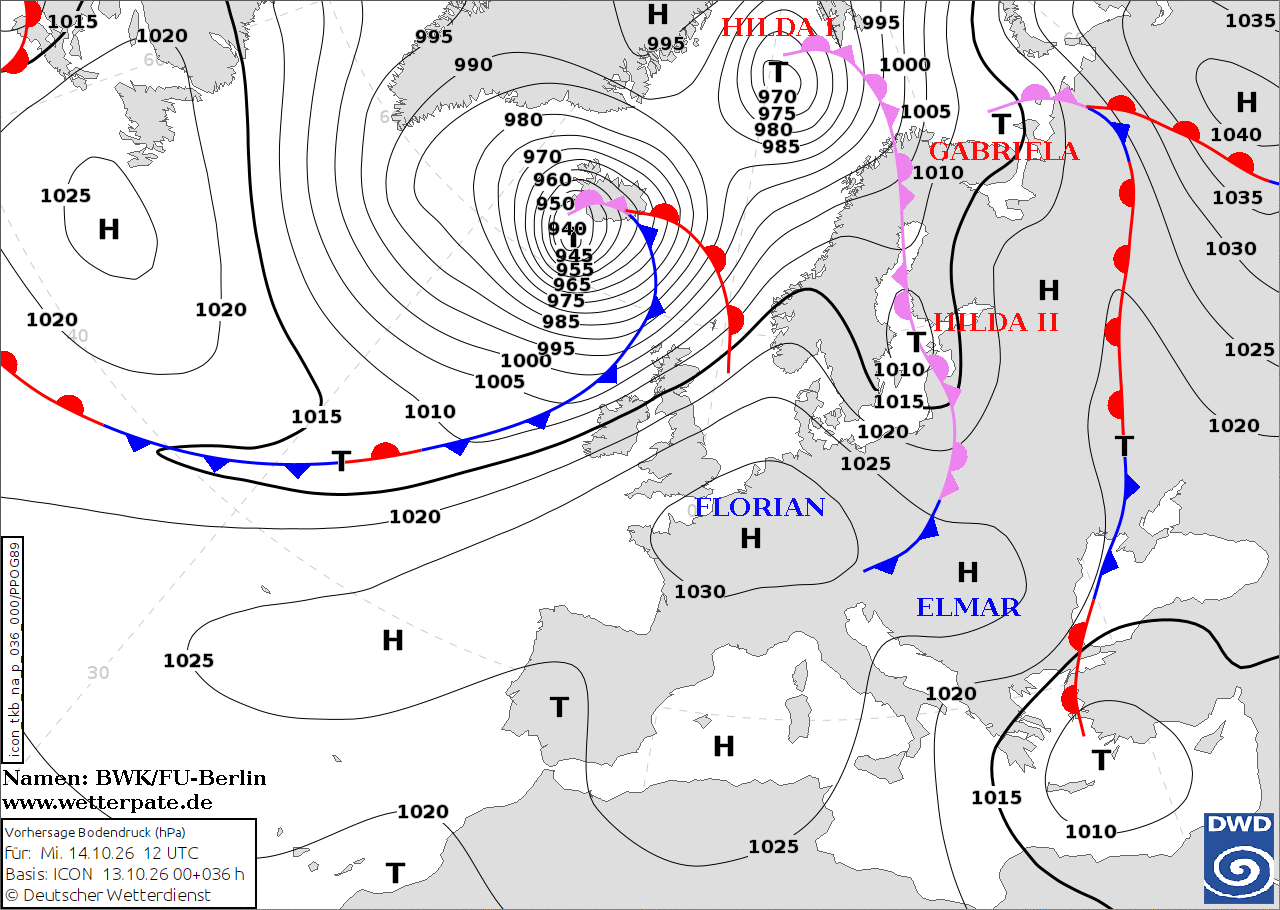 meteo mercoledì 14 ottobre