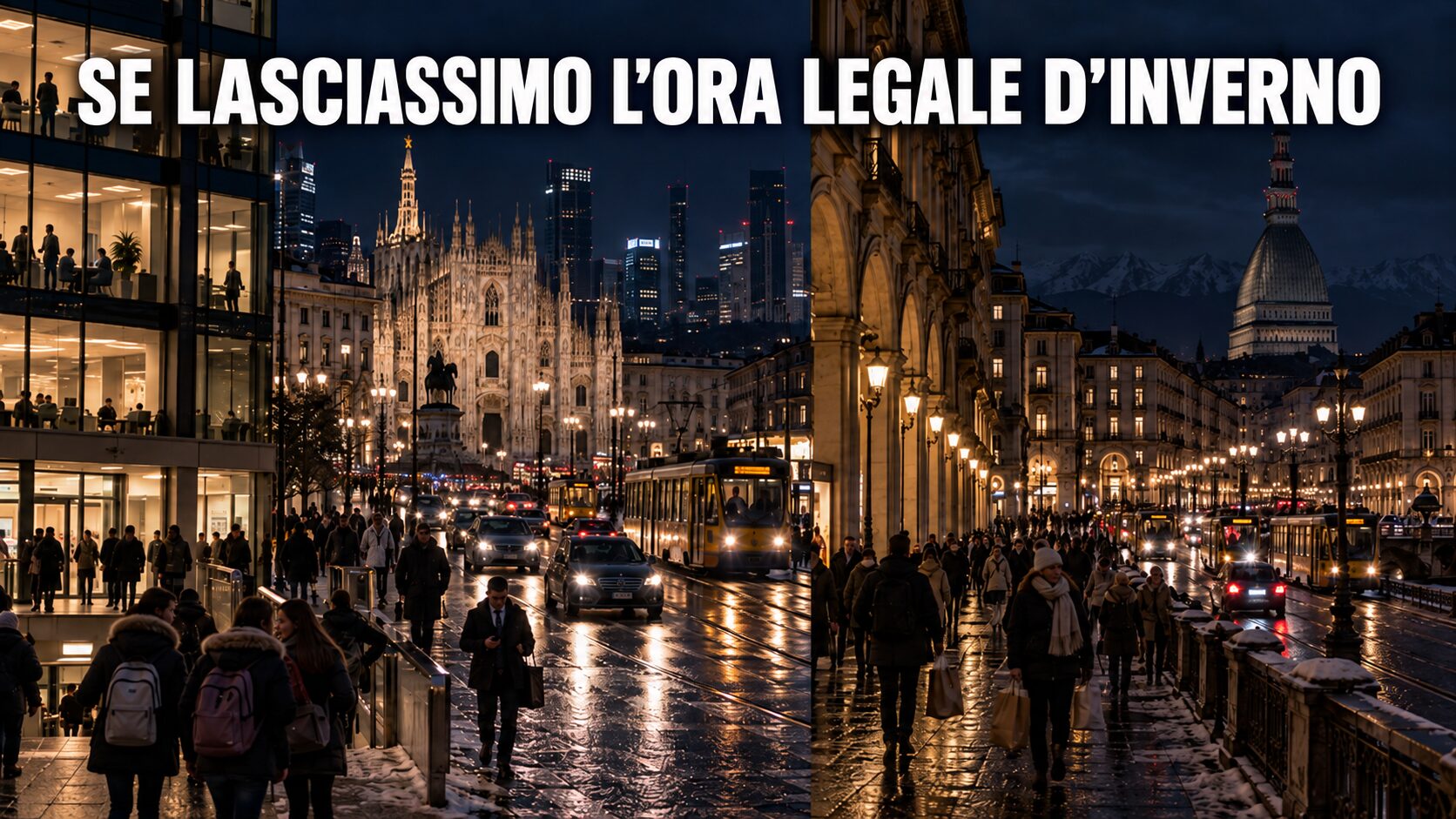 milano torino se lasciassimo l'ora legale d'inverno