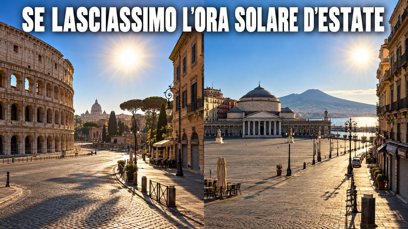 roma napoli se lasciassimo l'ora solare d'estate