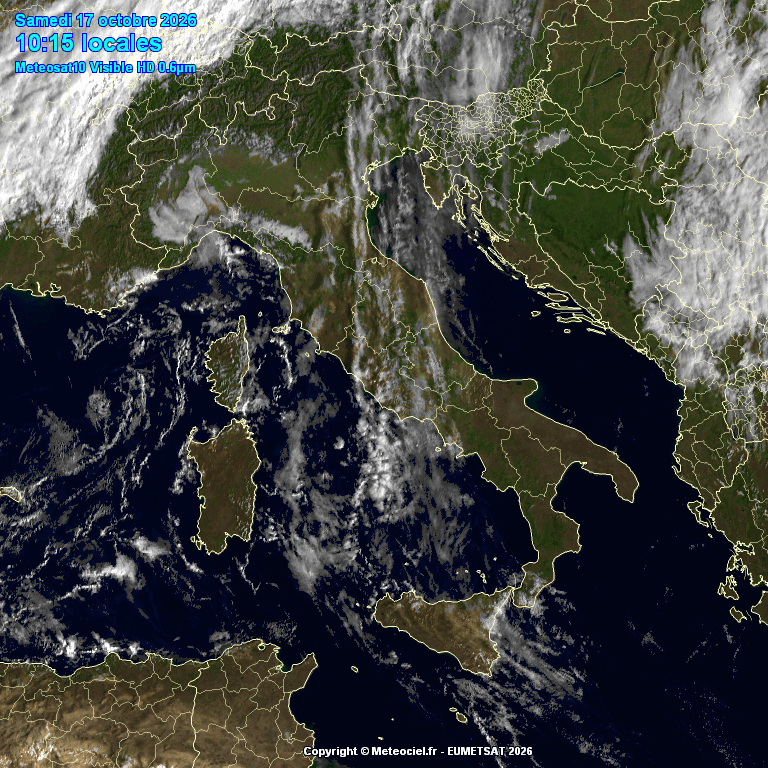 satellite meteo italia 17 ottobre 2026