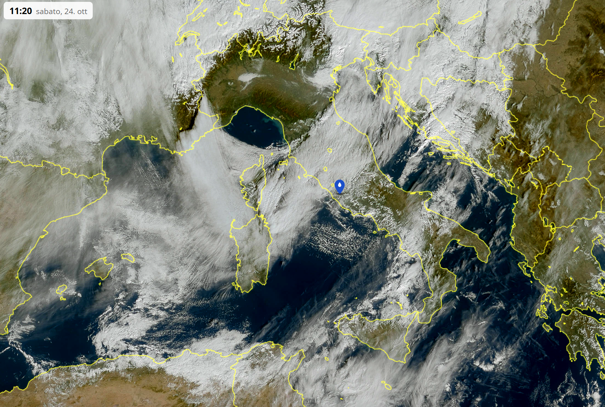satellite meteo italia 24 ottobre 2026