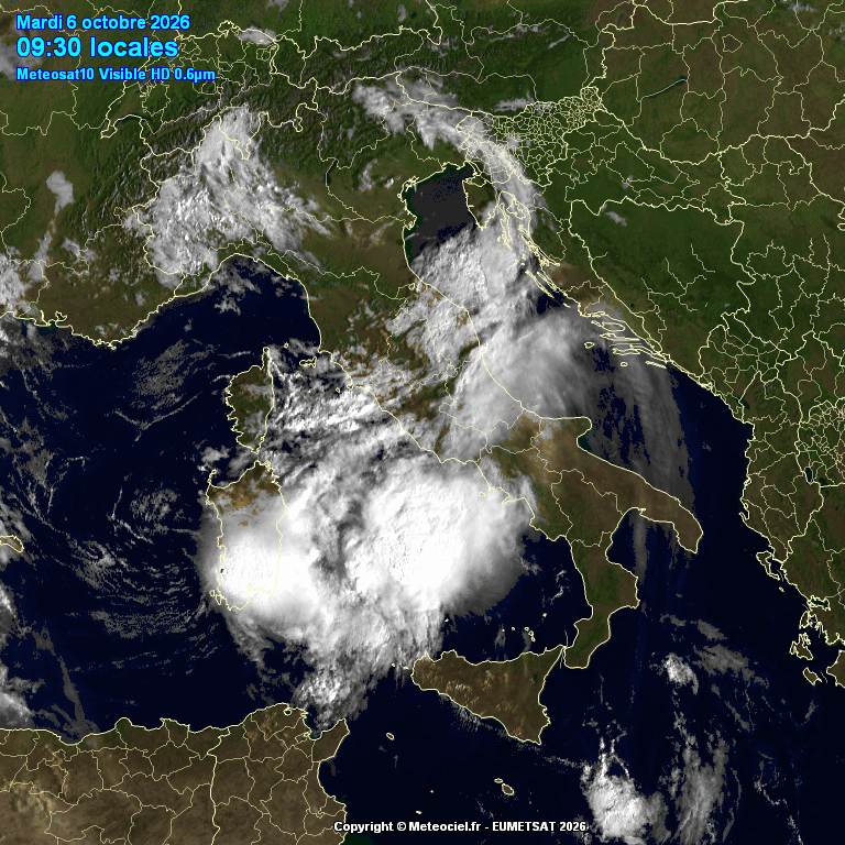 satellite meteo italia 6 ottobre 2026