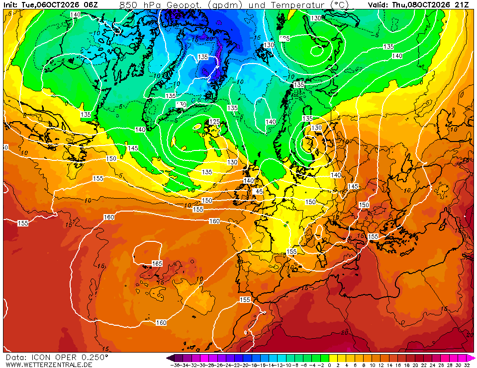 temperature giovedì 8 ottobre