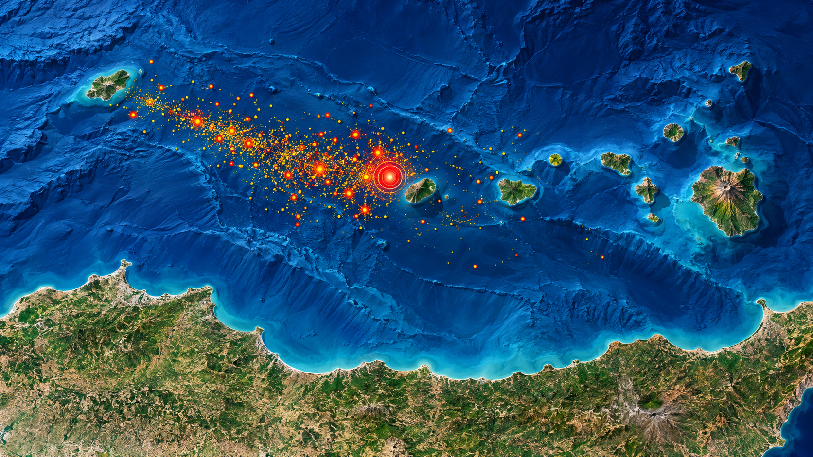 terremoto sciame sismico mar tirreno sicilia