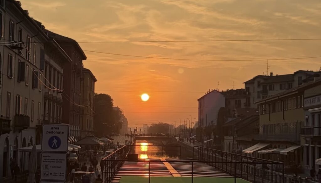 tramonto navigli milano
