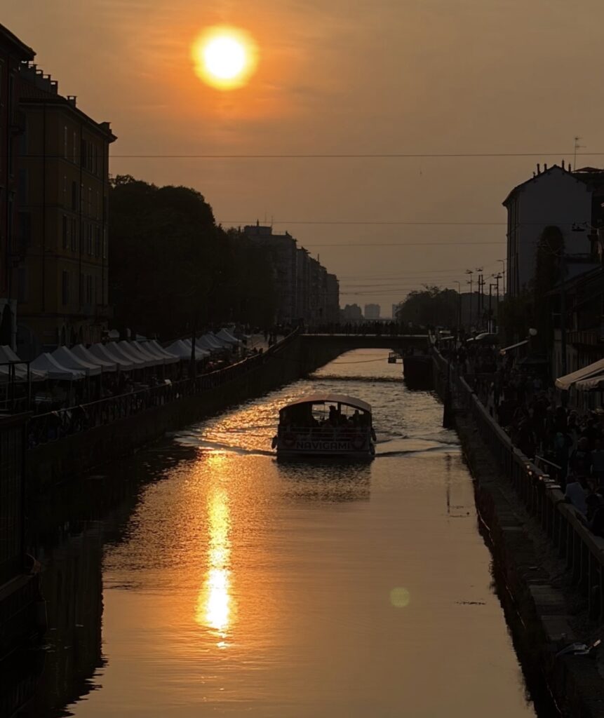 tramonto navigli milano
