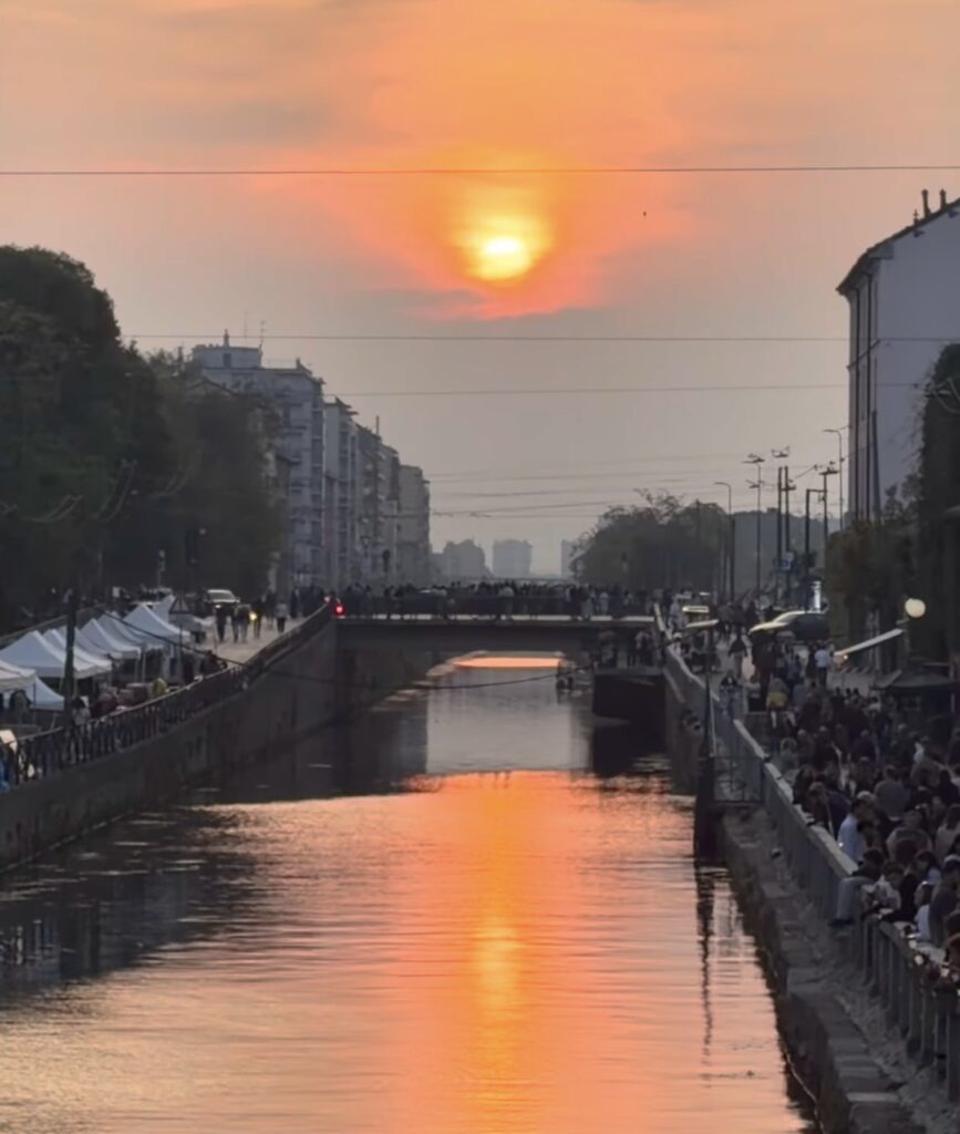 tramonto navigli milano