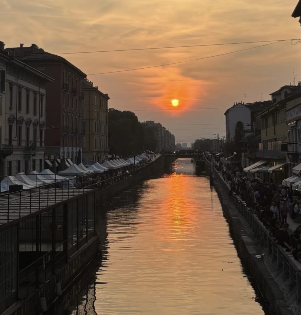 tramonto navigli milano