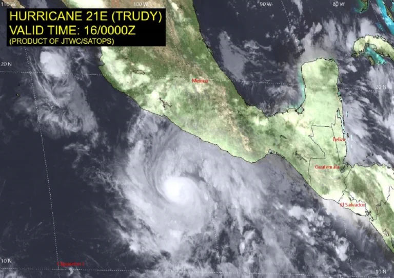 uragano trudy pacifico